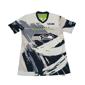 Seattle Seahawks Boys Youth XL Blue Green NFL Flag Football‎ Reversible Jersey